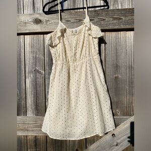 Target cream and sparkling gold Dress Size M
